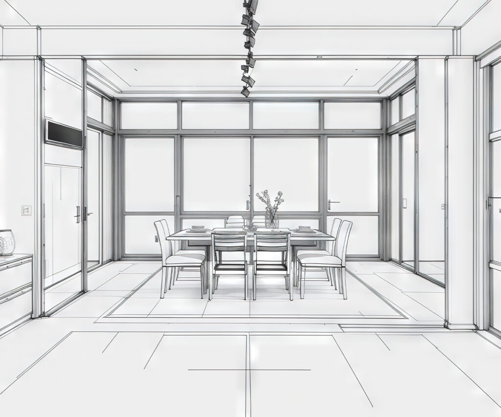 Assessing the dimensions in unique dining room spaces