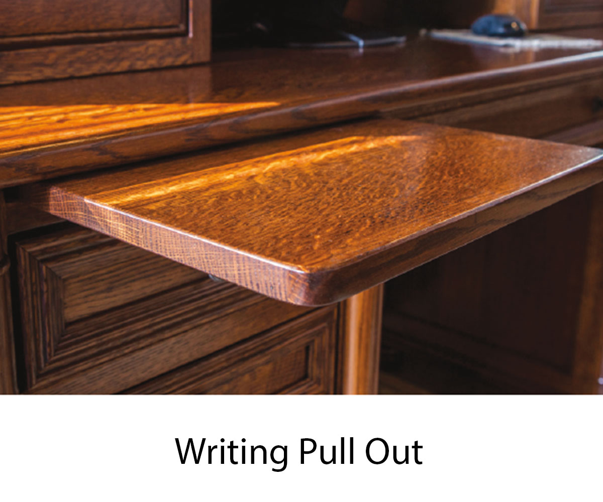 Freemont Mission Corner And Return Desk With Hutch - 66"W - Image 5