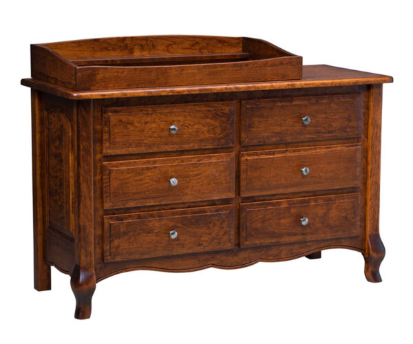 French Country 6 Drawer Dresser With Changing Box Top Option