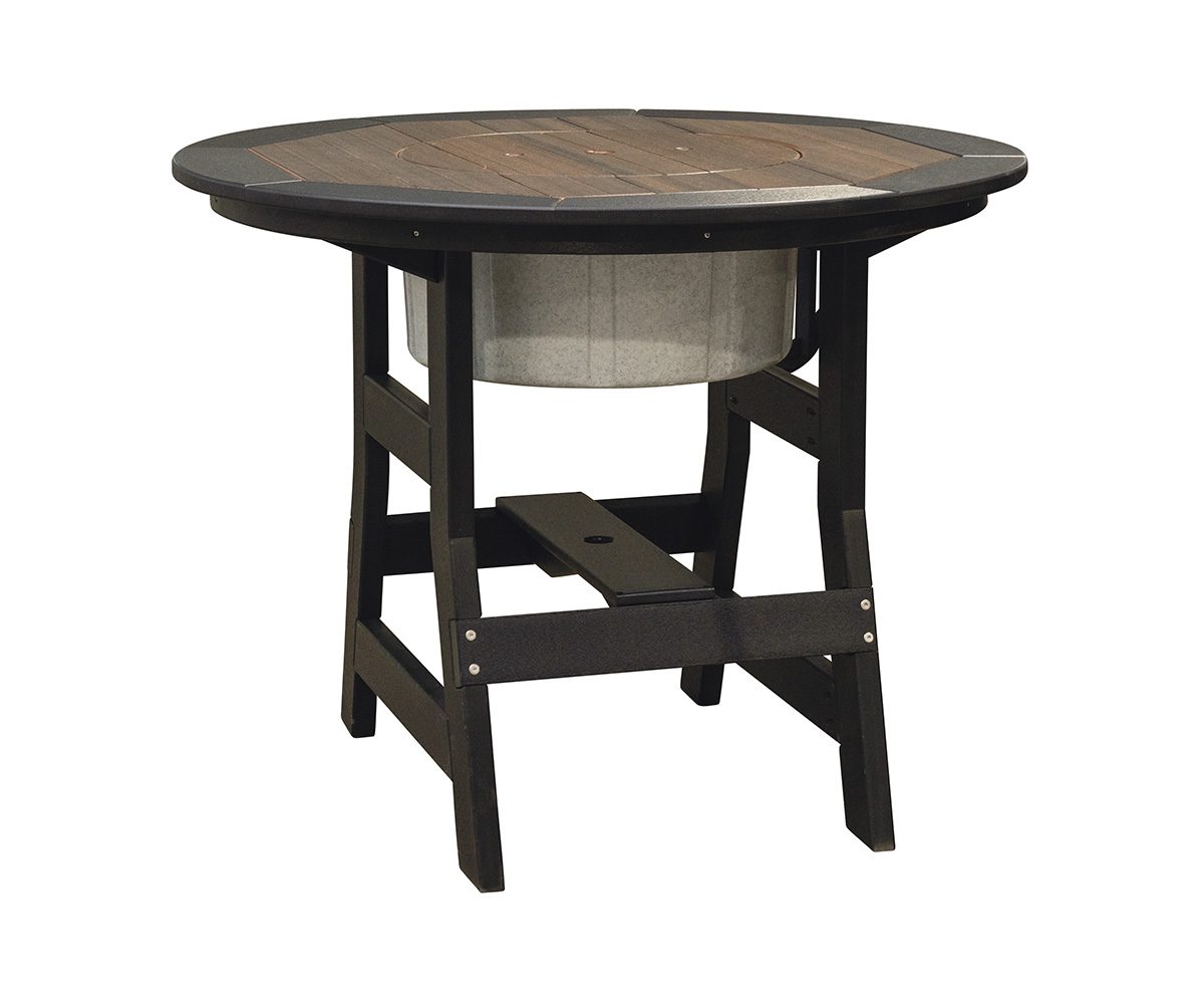 Round Pub Table with Trustle Base