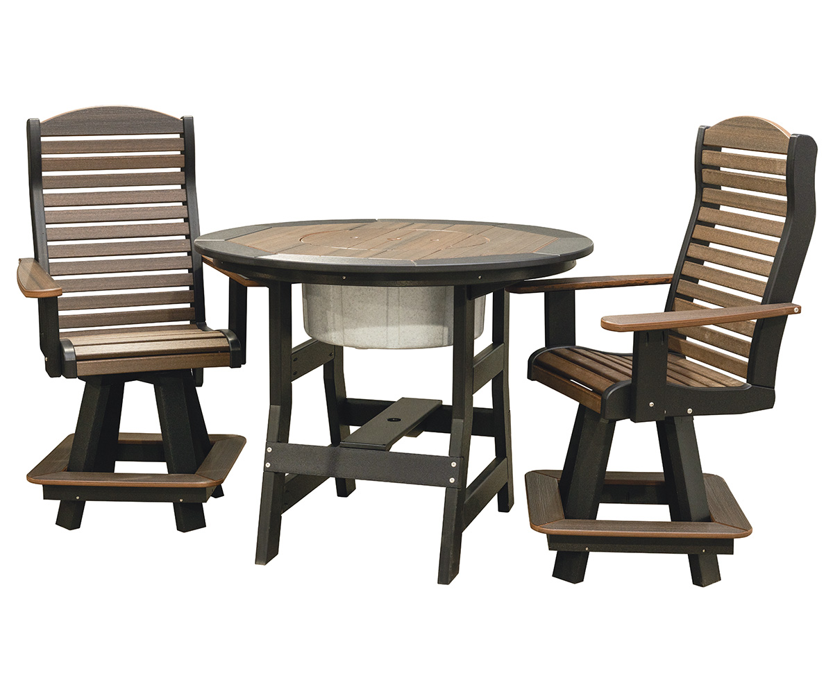 Round Pub Table with Trustle Base - Image 2